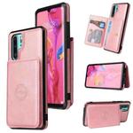 For Huawei P30 Pro Calf Texture Magnetic Phone Case(Rose Gold)