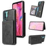 For Huawei P30 Pro Calf Texture Magnetic Phone Case(Black)