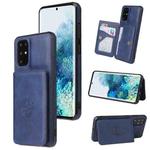 For Huawei P40 Calf Texture Magnetic Phone Case(Blue)