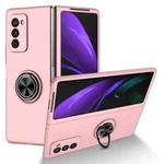 For Samsung Galaxy Z Fold2 5G Armor Ring Holder Phone Case(Pink)