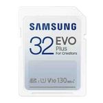 Original Samsung EVO Plus SD Memory Card (2021), Capacity:32GB(White Blue)