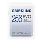 Original Samsung EVO Plus SD Memory Card (2021), Capacity:256GB(White Blue)