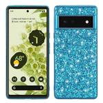 For Google Pixel 6 Glitter Powder Shockproof TPU Protective Phone Case(Blue)