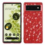 For Google Pixel 6 Pro Glitter Powder Shockproof TPU Protective Phone Case(Red)