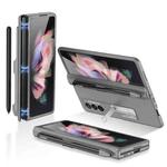For Samsung Galaxy Z Fold3 5G GKK Magnetic Full Coverage Phone Flip Case with Pen Slot(Grey)