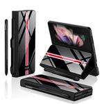 For Samsung Galaxy Z Fold3 5G GKK Flip Tempered Glass Phone Case with Pen Slot(Exclusive Black)