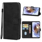 Leather Phone Case For Motorola Moto G31 / G41(Black)