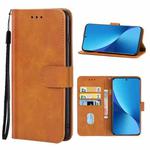 Leather Phone Case For Xiaomi 12 Pro(Brown)