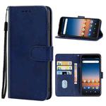 Leather Phone Case For Cricket Debut / AT&T Calypso 2(Blue)