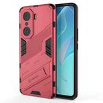 For Honor 60 Pro Punk Armor 2 in 1 PC + TPU Phone Case(Light Red)