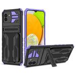 For Samsung Galaxy A03s 166mm Version Armor Card PC + TPU Phone Case(Purple)