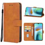 Leather Phone Case For CUBOT J8(Brown)