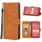 Leather Phone Case For Fujitsu F-42A(Brown)