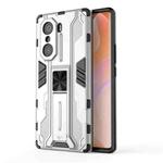 For Honor 60 Supersonic PC + TPU Phone Case with Holder(Silver)