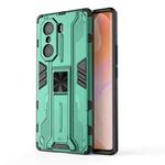 For Honor 60 Supersonic PC + TPU Phone Case with Holder(Green)