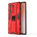 For Honor 60 Supersonic PC + TPU Phone Case with Holder(Red)