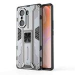 For Honor 60 Supersonic PC + TPU Phone Case with Holder(Grey)