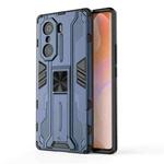 For Honor 60 Supersonic PC + TPU Phone Case with Holder(Blue)