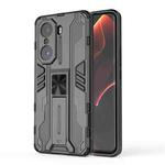 For Honor 60 Pro Supersonic PC + TPU Phone Case with Holder(Black)