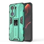 For Honor 60 Pro Supersonic PC + TPU Phone Case with Holder(Green)