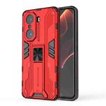 For Honor 60 Pro Supersonic PC + TPU Phone Case with Holder(Red)