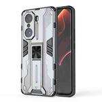 For Honor 60 Pro Supersonic PC + TPU Phone Case with Holder(Grey)