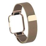 For Xiaomi Redmi Watch 2 Milanese Magnetic Metal Watchband(Rose Gold)