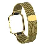 For Xiaomi Redmi Watch 2 Milanese Magnetic Metal Watchband(Gold)