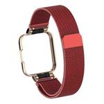 For Xiaomi Redmi Watch 2 Milanese Magnetic Metal Watchband(Red)