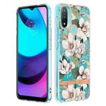 For Motorola Moto E20 / E30 / E40 Flowers and Plants Series IMD TPU Phone Case(Green Gardenia)