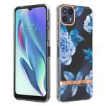For Motorola Moto G50 5G Flowers and Plants Series IMD TPU Phone Case(Orchid Peony)
