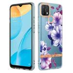 For OPPO A15 / A15S Flowers and Plants Series IMD TPU Phone Case(Purple Begonia)
