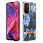 For OPPO A74 5G / A93 5G / A54 5G / A93S 5G Flowers and Plants Series IMD TPU Phone Case(Orchid Peony)