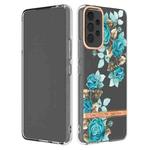 For Samsung Galaxy A53 5G Flowers and Plants Series IMD TPU Phone Case(Blue Rose)