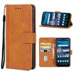 Leather Phone Case For Nokia C5 Endi(Brown)