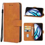 Leather Phone Case For OPPO Realme Q3t(Brown)