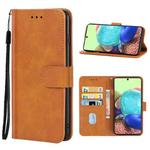 Leather Phone Case For Samsung Galaxy A Quantum(Brown)