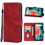 Leather Phone Case For UMIDIGI Bison X10 Pro(Red)
