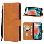 Leather Phone Case For UMIDIGI Bison X10 Pro(Brown)