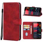 Leather Phone Case For Vodafone Smart E11(Red)