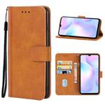 Leather Phone Case For Xiaomi Redmi 9A Sport(Brown)