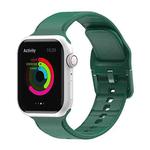 Silicone Watch Band For Apple Watch Ultra 49mm / Series 8&7 45mm / SE 2&6&SE&5&4 44mm / 3&2&1 42mm(Dark Green)
