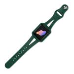 Silicone Integrated Watch Band For Apple Watch Series 8&7 41mm / SE 2&6&SE&5&4 40mm / 3&2&1 38mm(Green)