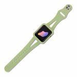 Silicone Integrated Watch Band For Apple Watch Series 8&7 45mm / SE 2&6&SE&5&4 44mm / 3&2&1 42mm(Grass Green)