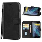 Leather Phone Case For DOOGEE X50L(Black)