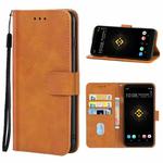 Leather Phone Case For HTC Exodus 1(Brown)