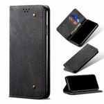 For Huawei nova 8i / Honor 50 Lite Denim Texture Casual Style Leather Phone Case(Black)