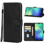 Leather Phone Case For Oukitel C15 Pro(Black)