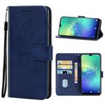 Leather Phone Case For Oukitel C15 Pro(Blue)