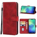 Leather Phone Case For Oukitel C15 Pro(Red)